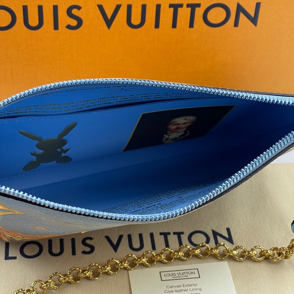 Louis Vuitton Jeff Koons Masters Turner Pochette Clutch Chain Shoulder Bag Rare - Picture 14 of 16
